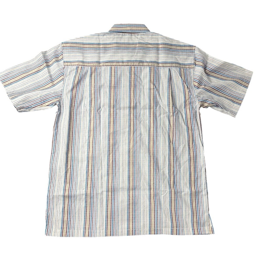 Vintage Whatzup Men's Striped Short Sleeve Button Down Shirt Casual Size 2XL NEW - Picture 3 of 6